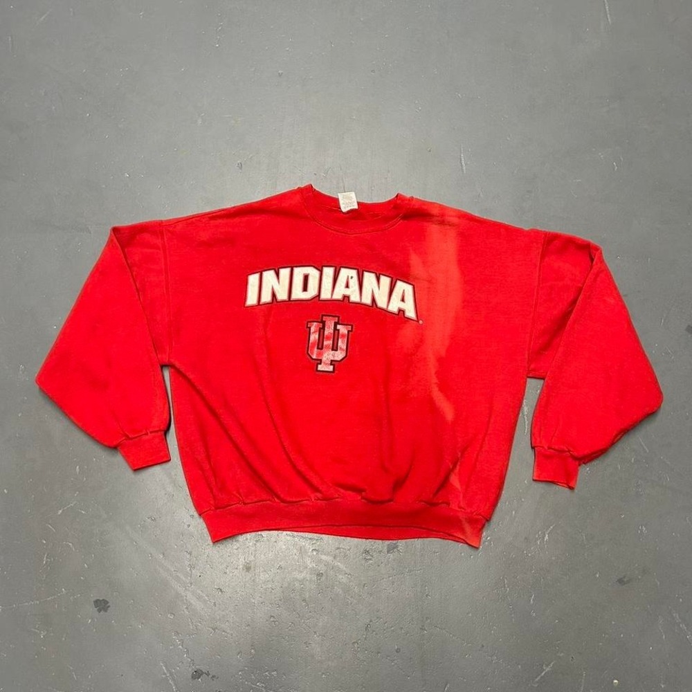 Vintage faded essential Indiana university Hoosiers graphic college Crewneck